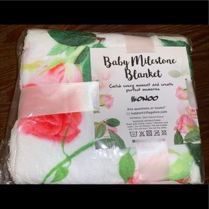 Milestone floral blanket for babygirl